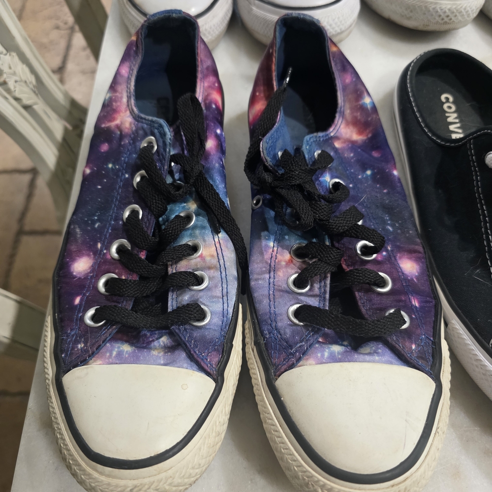 Converse Galaxy Print Women's Shoes - Purple and Blue